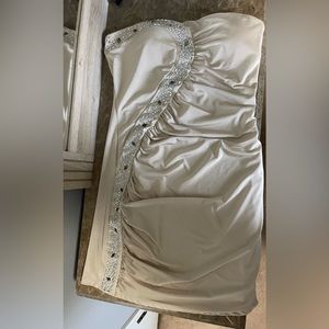 Strapless mini dress